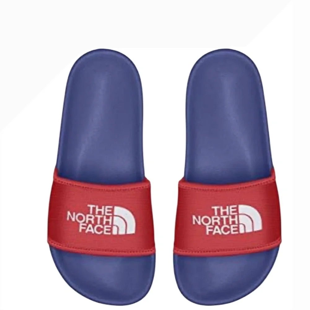 The North Face Mens Base Camp Slide III Blue Red Sandals NF0A4T2R Size 8